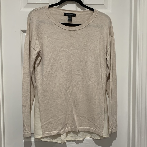 August Silk Sweater with sheer back panel - Picture 2 of 6